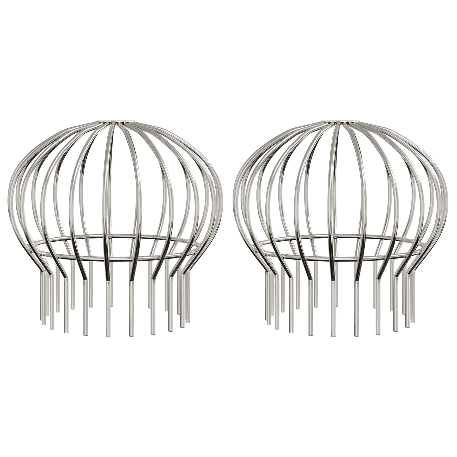 Cseppentő levélvédő 2 pcs ezüst 200 mm rozsdamentes acél