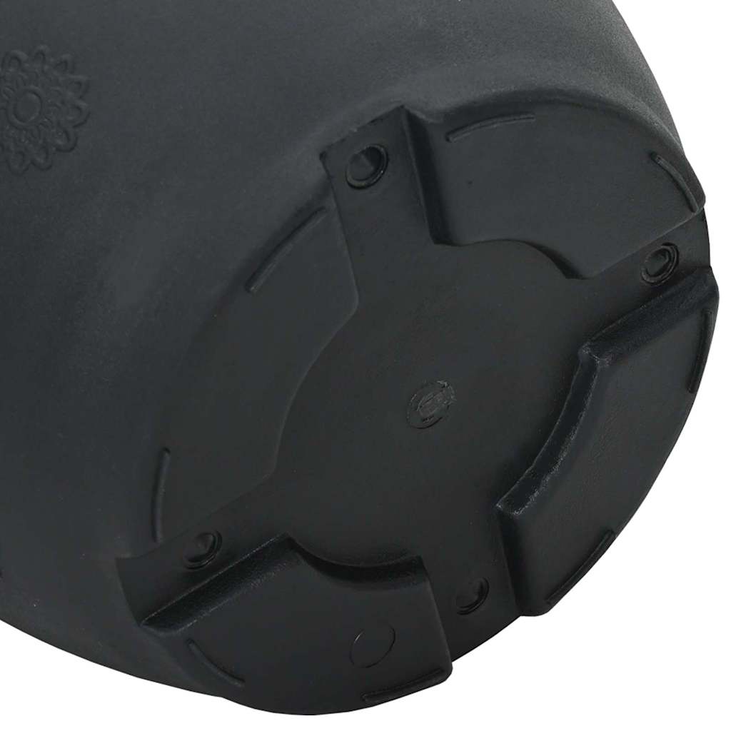 Kerek virágcserép 24 pcs fekete ø 26 x 21,5 cm műanyag