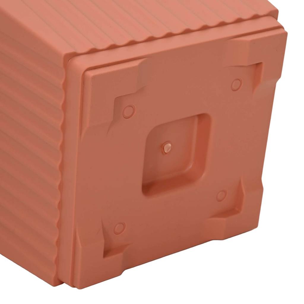 Négyzet virágcserép 6 pcs tégla vörös 23 x 23 x 17,5 cm műanyag
