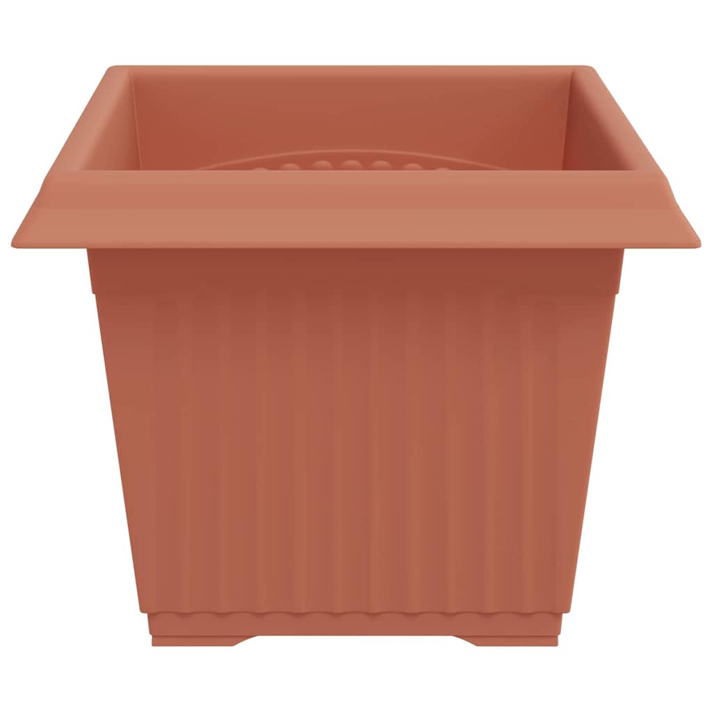 Négyzet virágcserép 6 pcs tégla vörös 23 x 23 x 17,5 cm műanyag