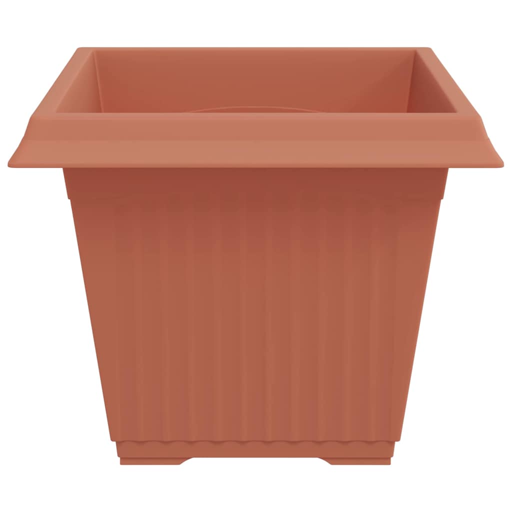 Négyzet virágcserép 6 pcs tégla vörös 43 x 43 x 33,5 cm műanyag