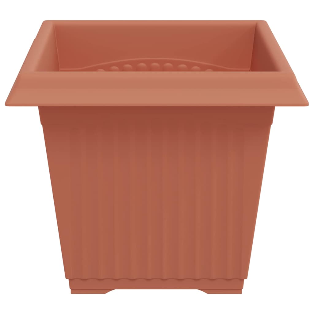 Négyzet virágcserép 24 pcs tégla vörös 20 x 20 x 16 cm műanyag