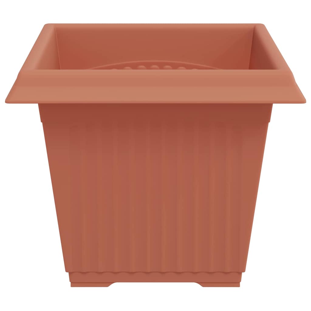 Négyzet virágcserép 24 pcs tégla vörös 33 x 33 x 26 cm műanyag
