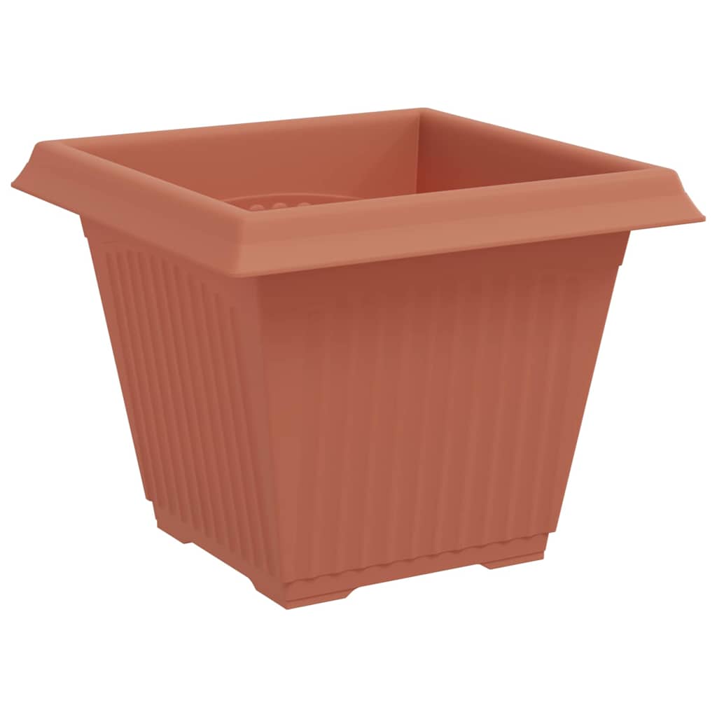 Négyzet virágcserép 24 pcs tégla vörös 38 x 38 x 30 cm műanyag