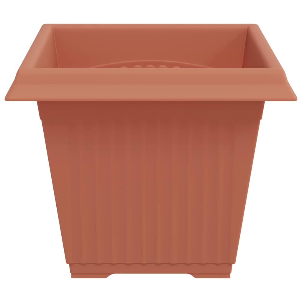 Négyzet virágcserép 24 pcs tégla vörös 38 x 38 x 30 cm műanyag