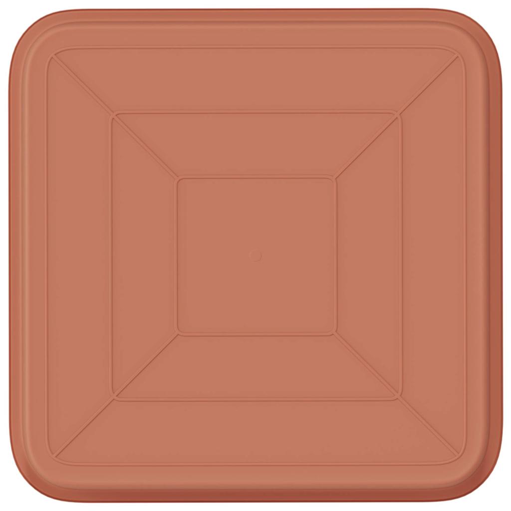 Négyzetes virágtálca 6 pcs tégla vörös 15 x 15 x 2 cm műanyag