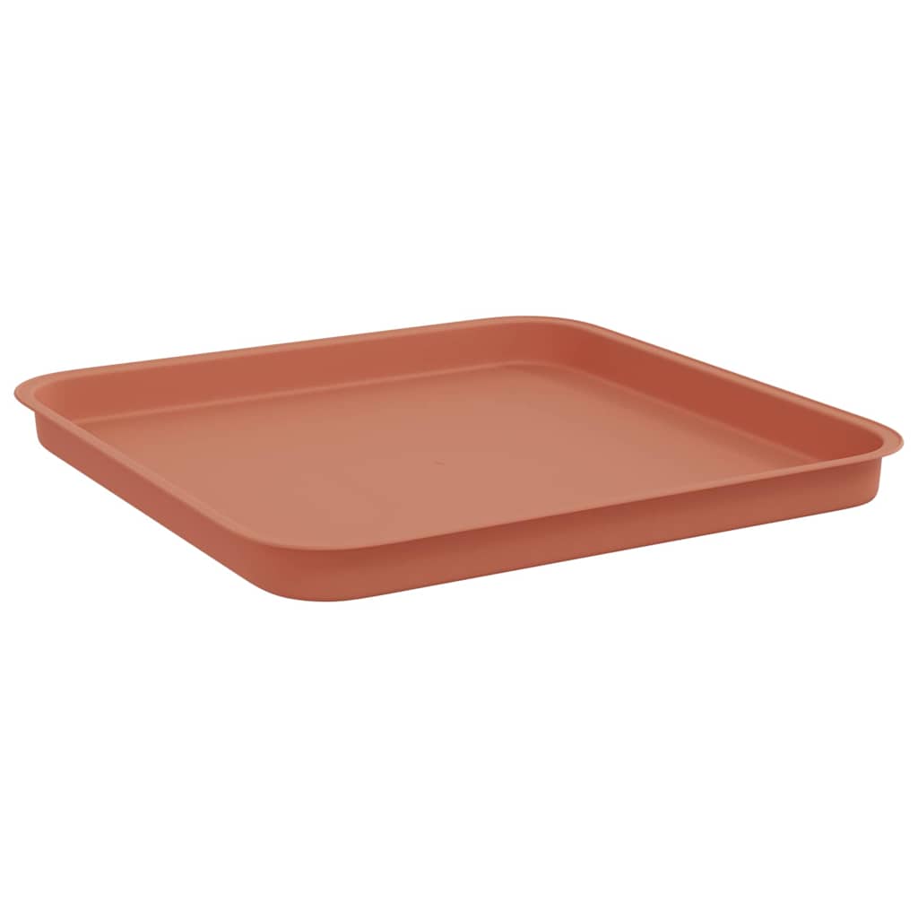 Négyzetes virágtálca 6 pcs tégla vörös 32 x 32 x 2,5 cm műanyag