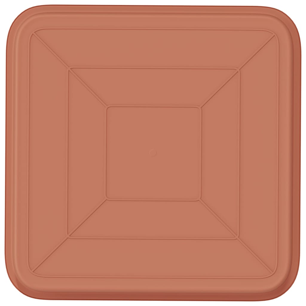 Négyzetes virágtálca 6 pcs tégla vörös 32 x 32 x 2,5 cm műanyag
