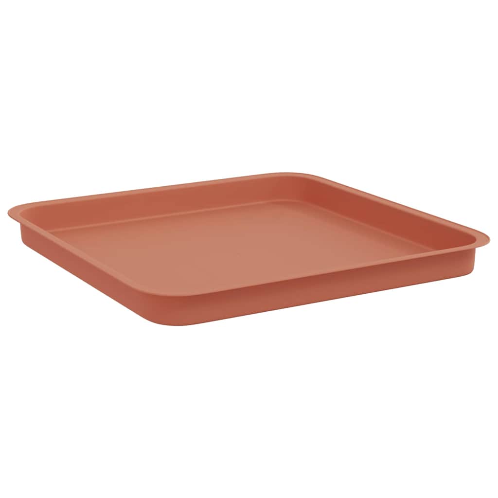 Négyzetes virágtálca 6 pcs tégla vörös 36 x 36 x 2.5 cm műanyag