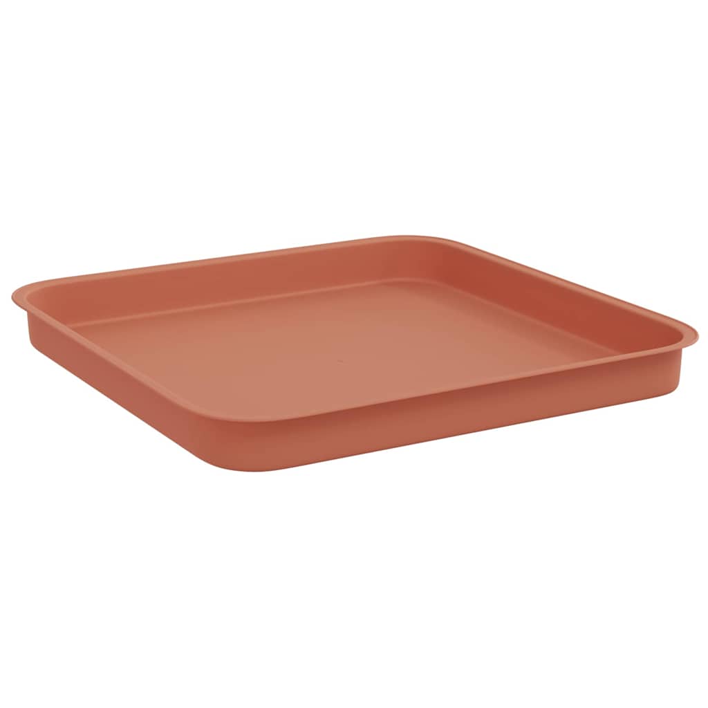 Négyzetes virágtálca 24 pcs tégla vörös 21 x 21 x 2 cm műanyag