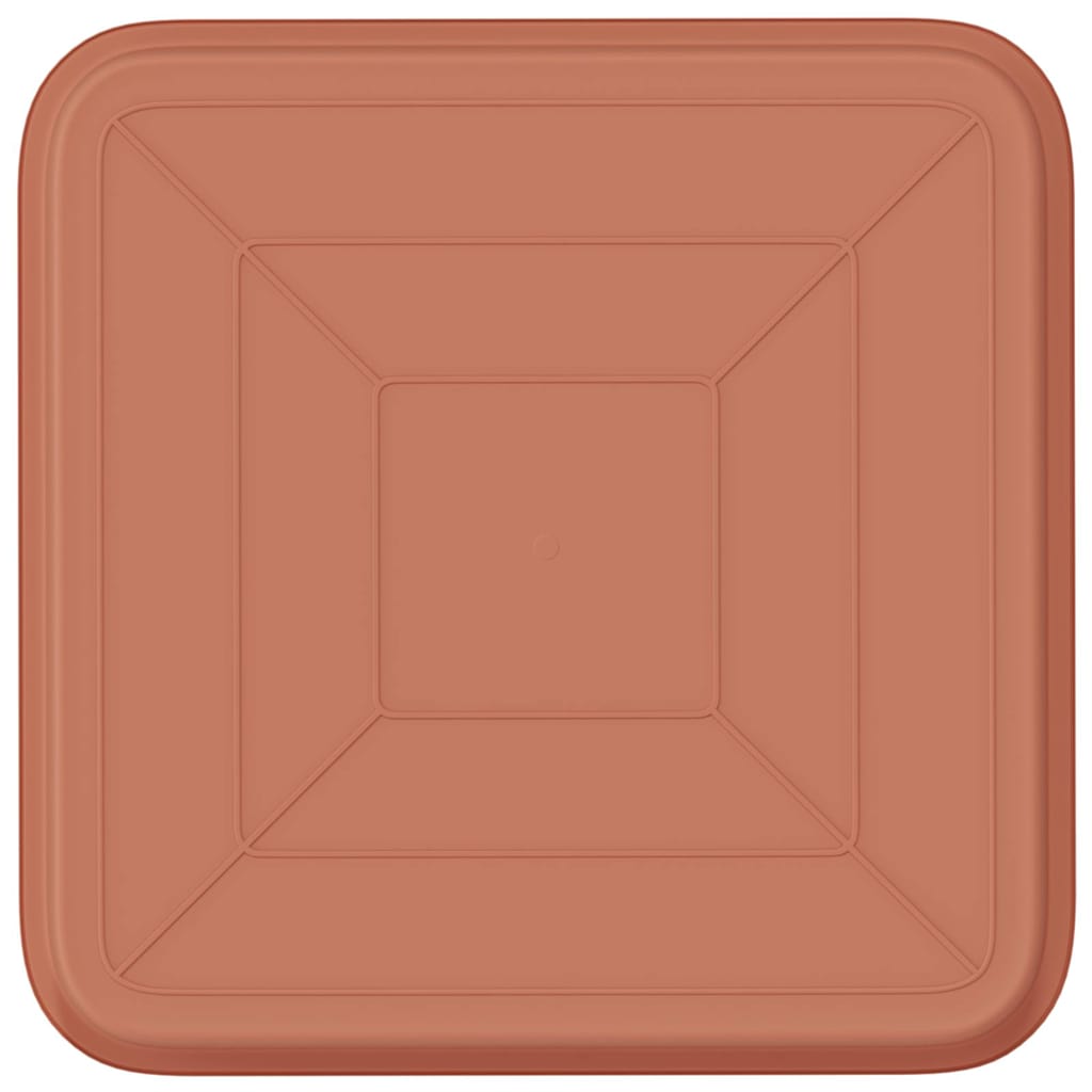 Négyzetes virágtálca 24 pcs tégla vörös 21 x 21 x 2 cm műanyag
