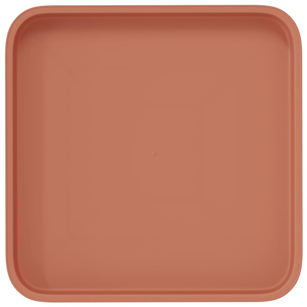 Négyzetes virágtálca 24 pcs tégla vörös 21 x 21 x 2 cm műanyag