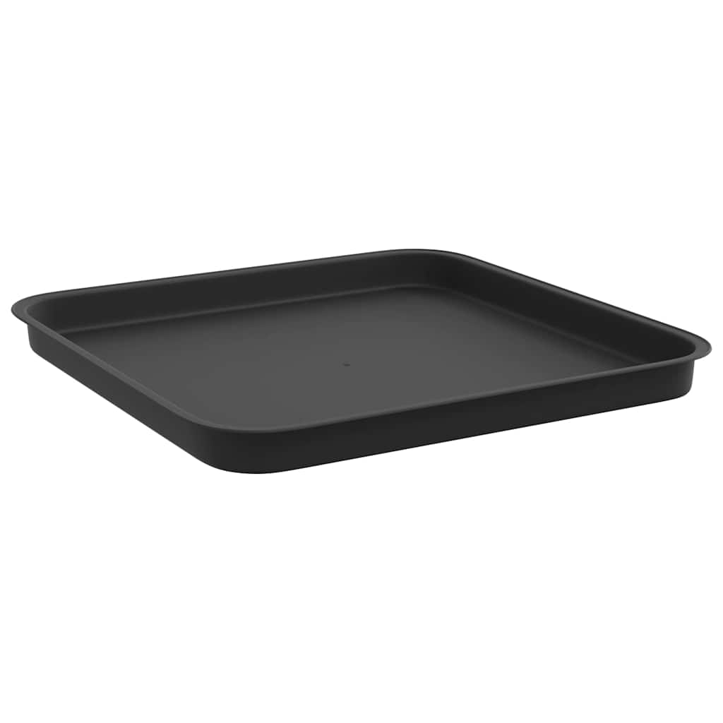 Négyzetes virágtálca 24 pcs fekete 32 x 32 x 2,5 cm műanyag