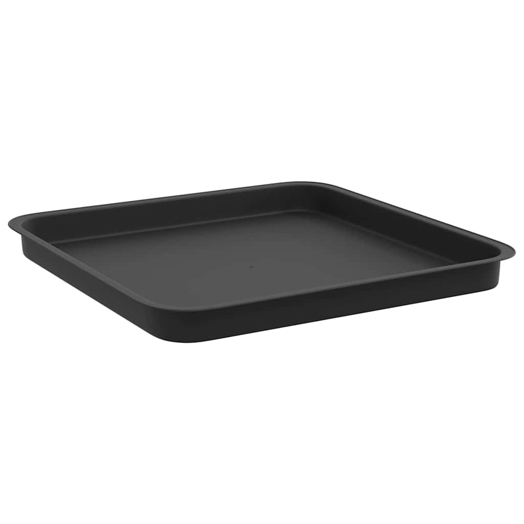 Négyzetes virágtálca 24 pcs fekete 36 x 36 x 2.5 cm műanyag