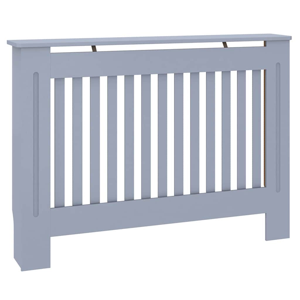 Radiátor fedezék 2 pcs szürke 112 x 19 x 81,5cm faanyag