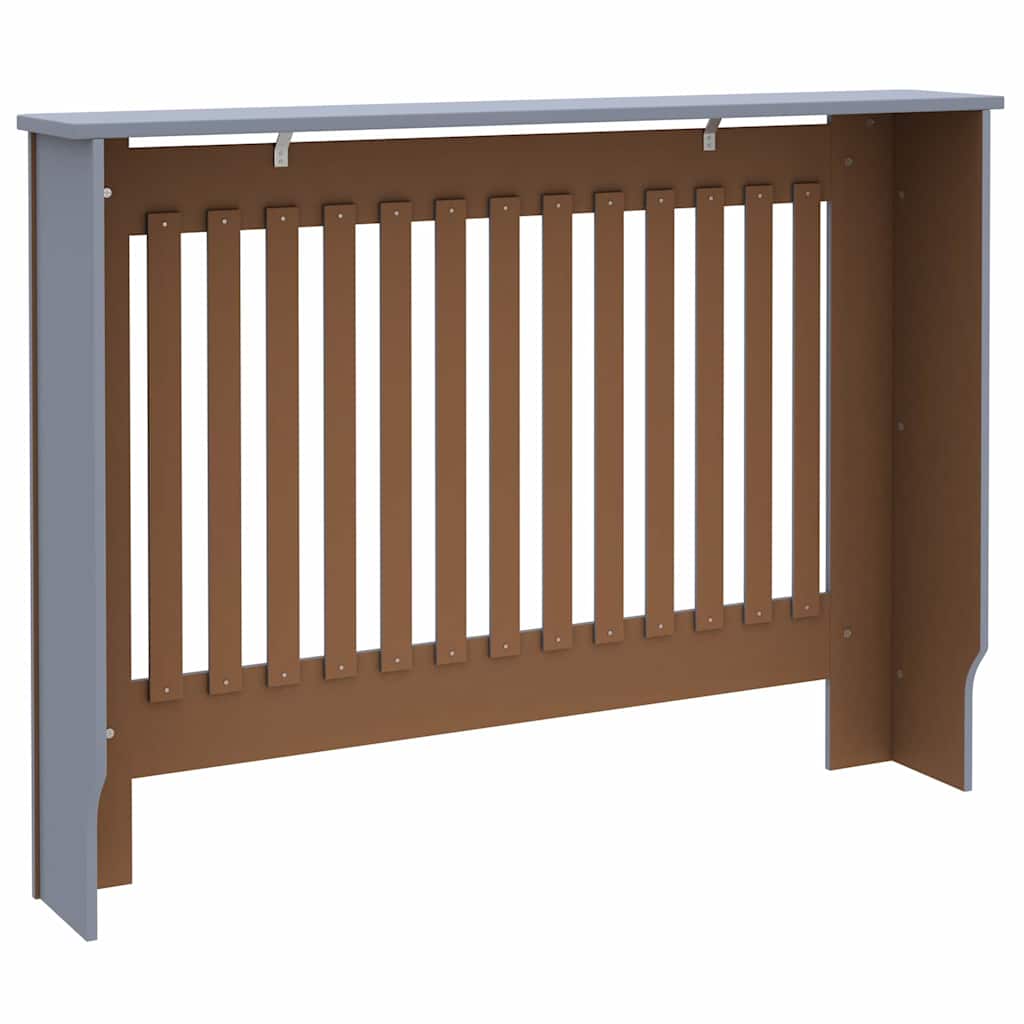 Radiátor fedezék 2 pcs szürke 112 x 19 x 81,5cm faanyag