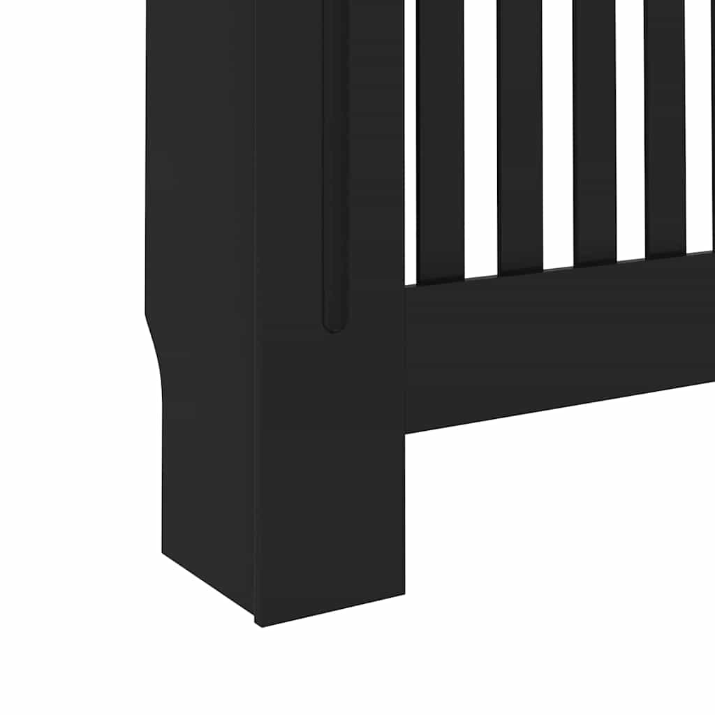 Radiátor fedezék 2 pcs fekete 112 x 19 x 81.5 cm faanyag