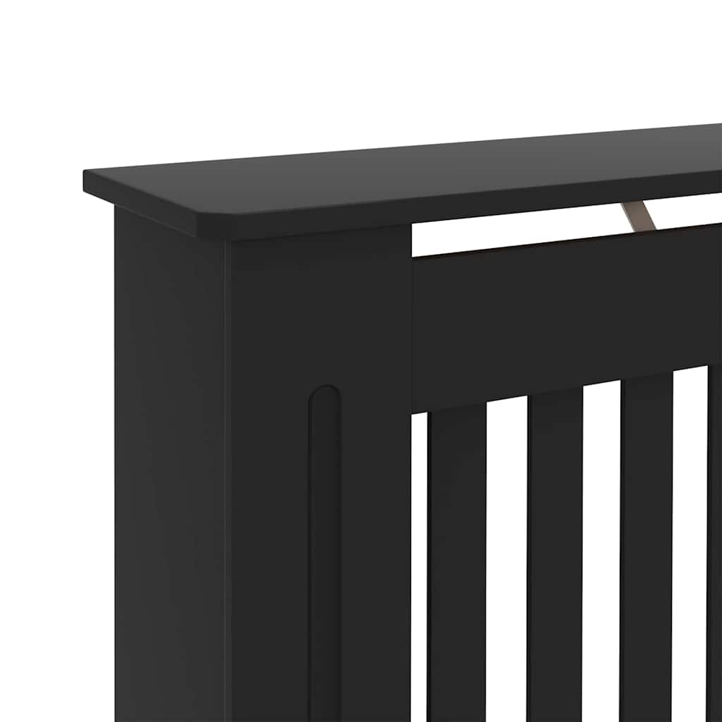 Radiátor fedezék 2 pcs fekete 112 x 19 x 81.5 cm faanyag