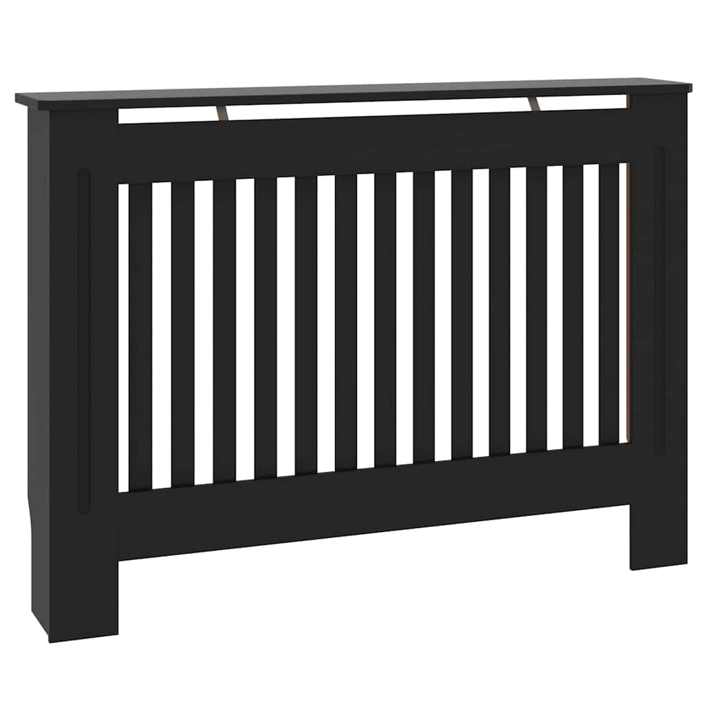 Radiátor fedezék 2 pcs fekete 112 x 19 x 81.5 cm faanyag