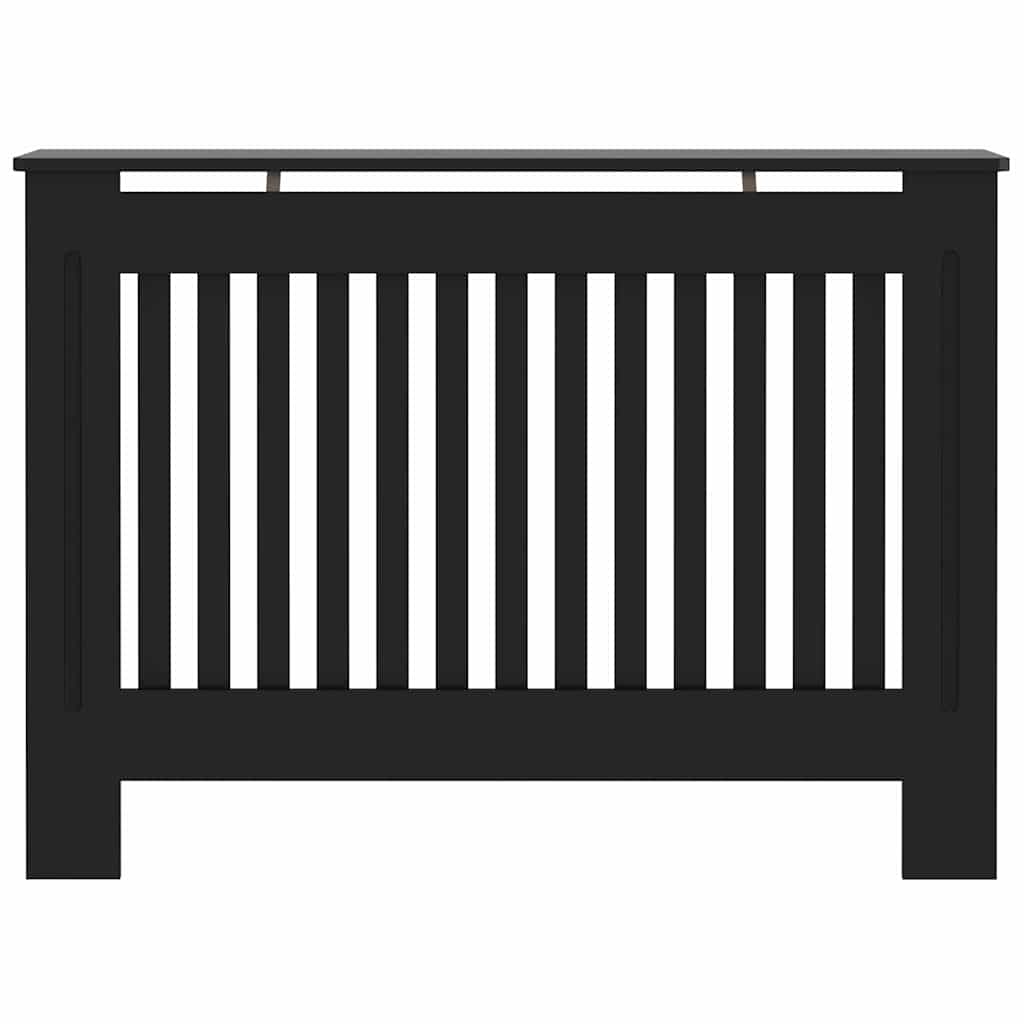 Radiátor fedezék 2 pcs fekete 112 x 19 x 81.5 cm faanyag