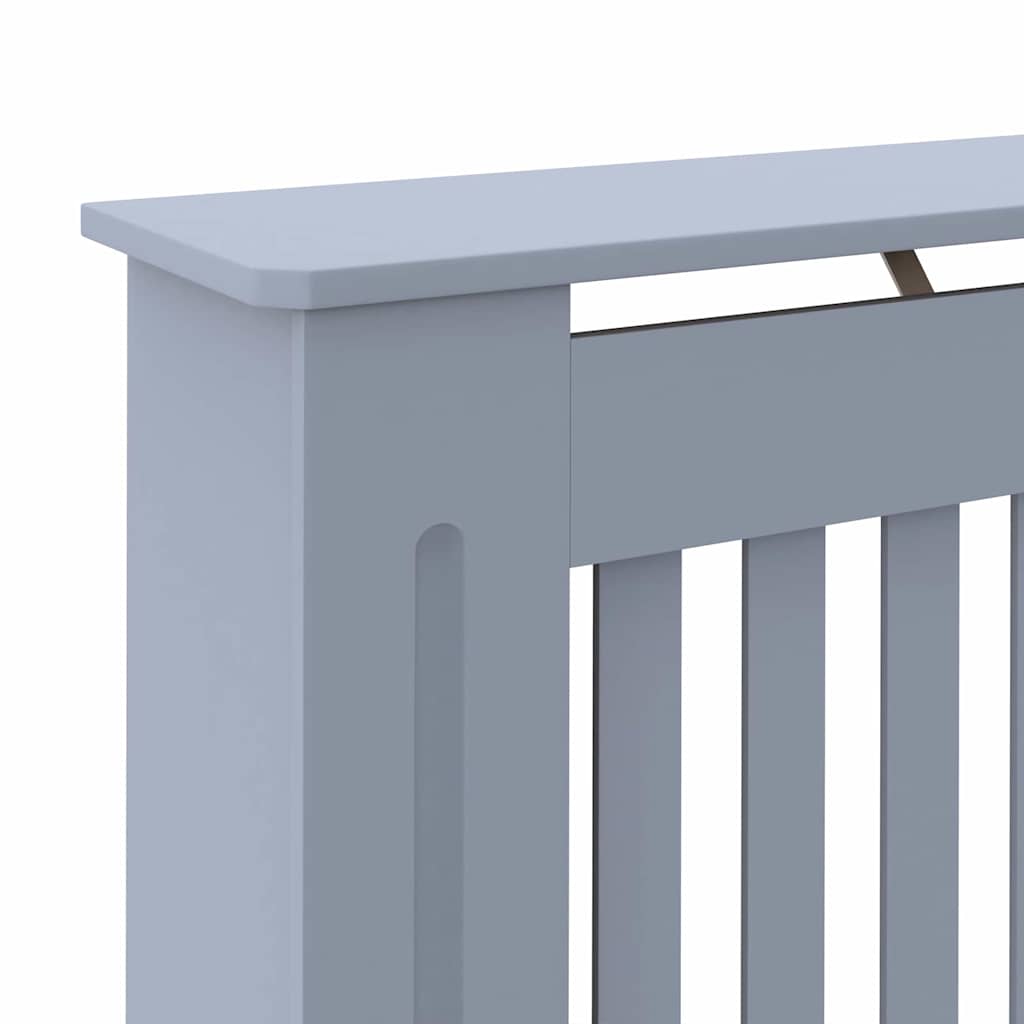 Radiátor fedezék 2 pcs szürke 152 x 19 x 81.5 cm faanyag