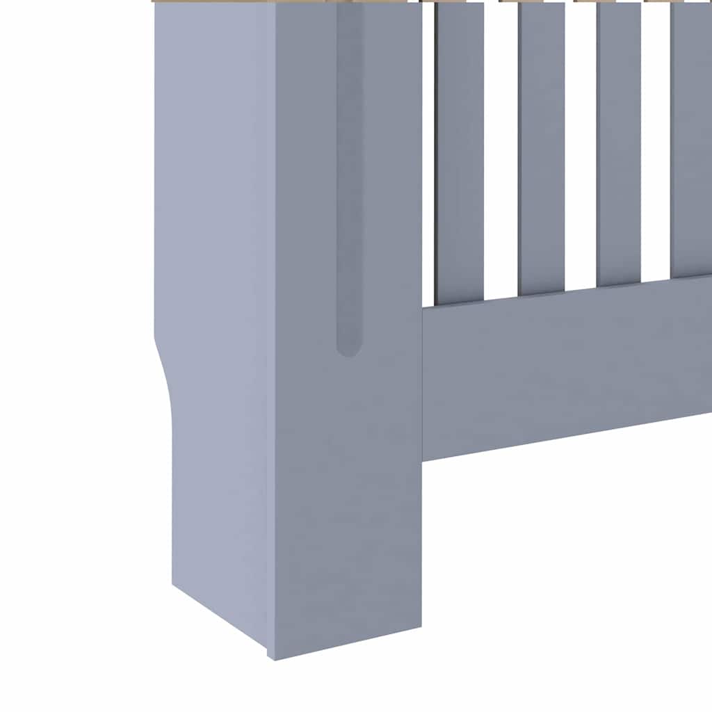 Radiátor fedezék 2 pcs szürke 172 x 19 x 81.5 cm faanyag