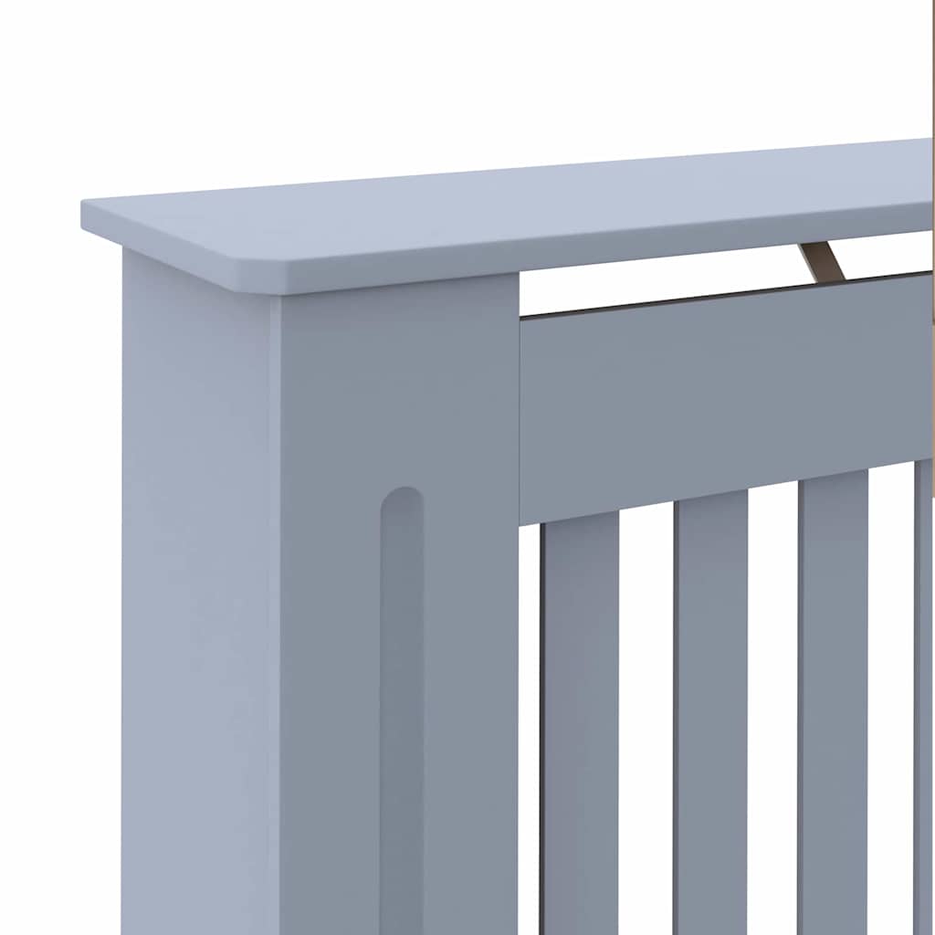 Radiátor fedezék 2 pcs szürke 172 x 19 x 81.5 cm faanyag