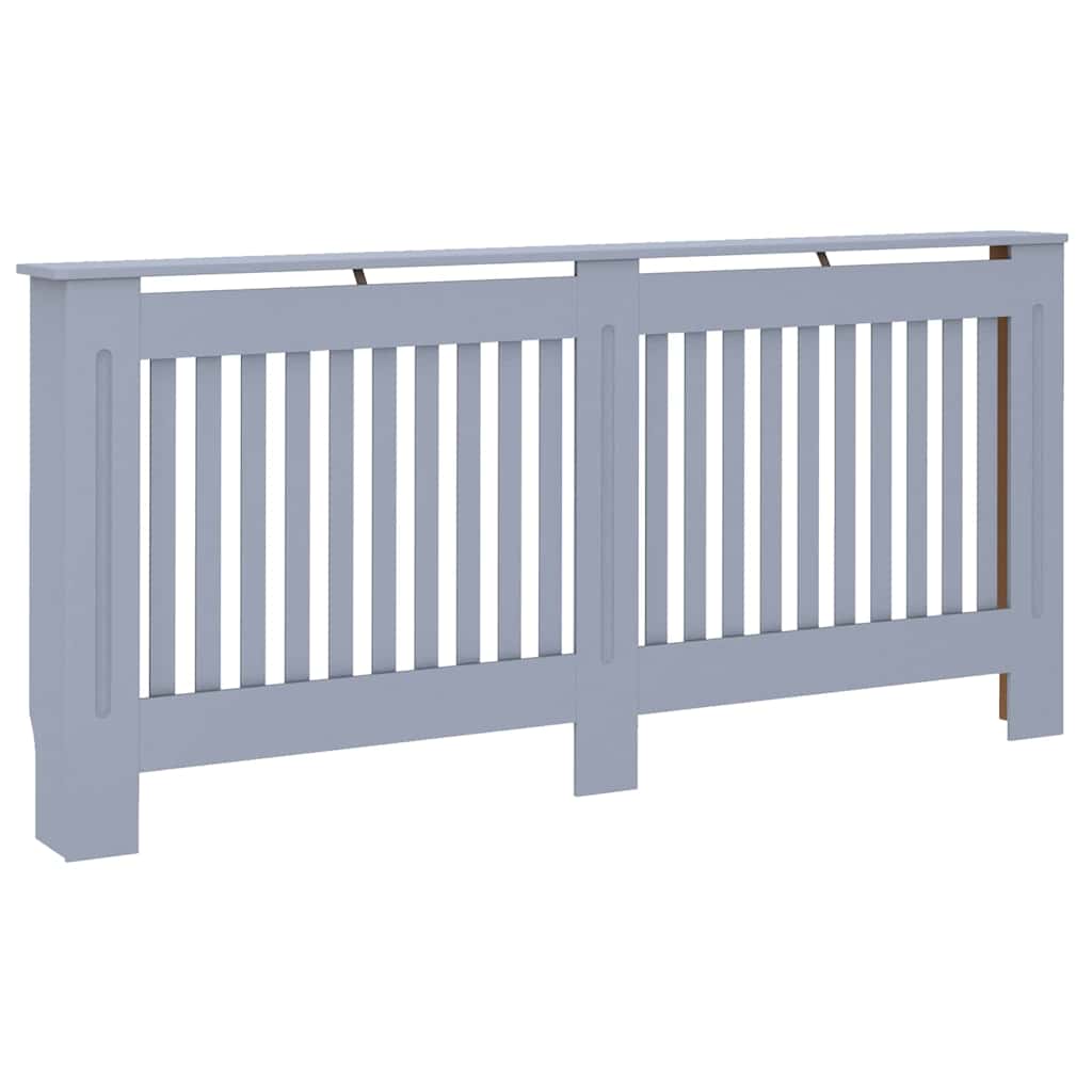 Radiátor fedezék 2 pcs szürke 172 x 19 x 81.5 cm faanyag