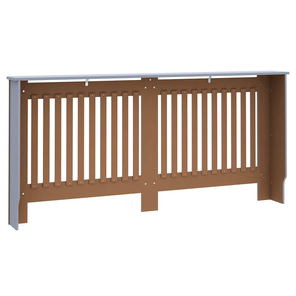Radiátor fedezék 2 pcs szürke 172 x 19 x 81.5 cm faanyag