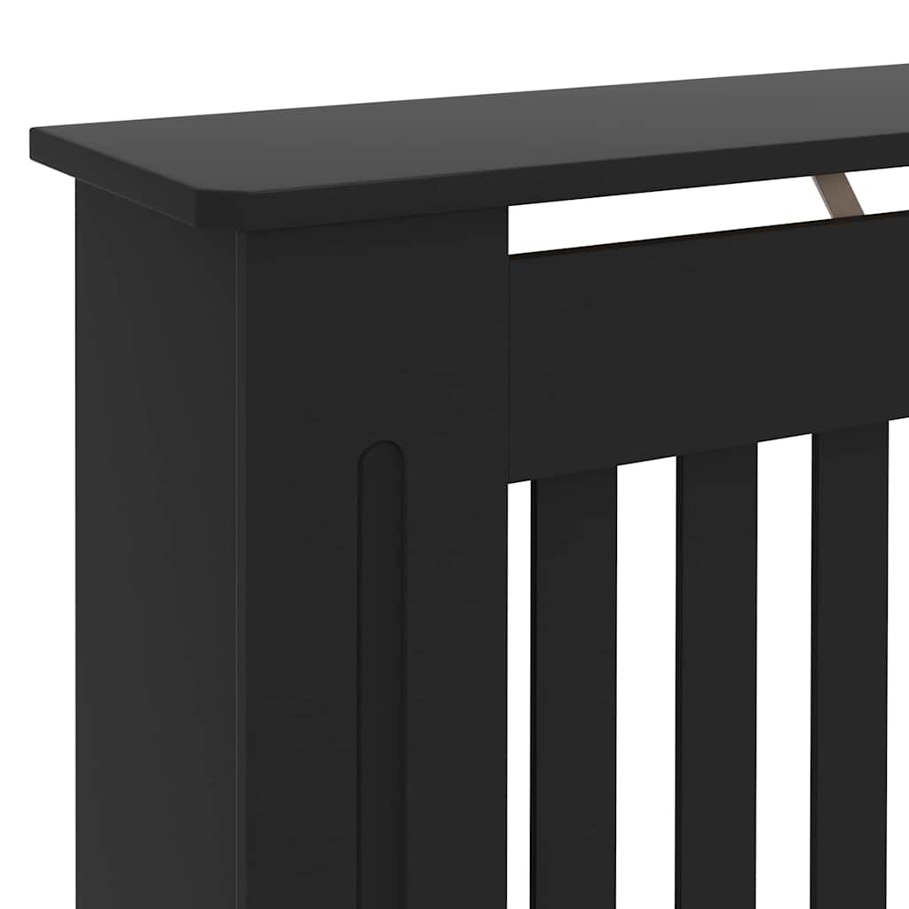 Radiátor fedezék 2 pcs fekete 172 x 19 x 81,5 cm szerelt fa
