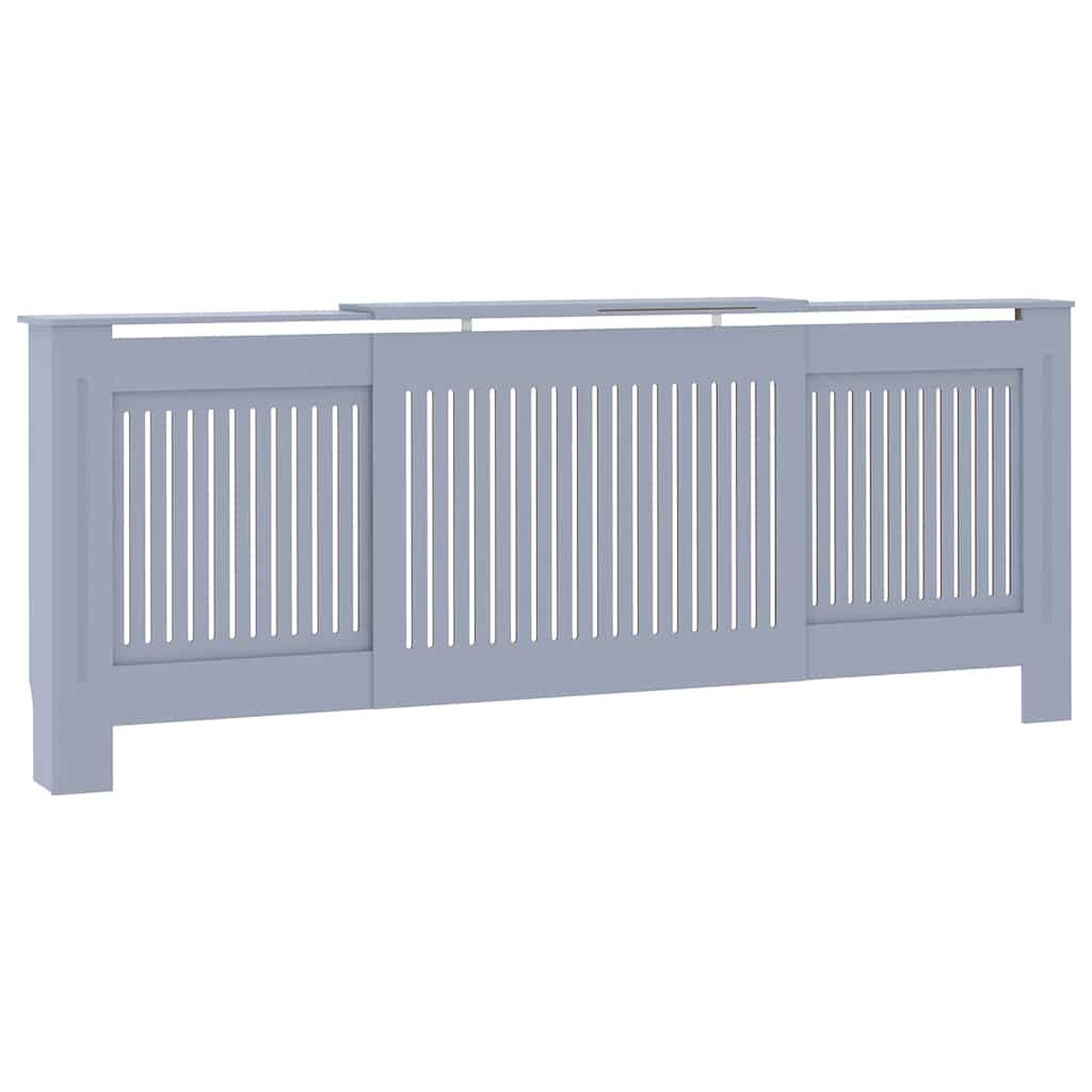 Radiátor fedezék 2 pcs szürke (142-205) x 20.5 x 81.5 cm