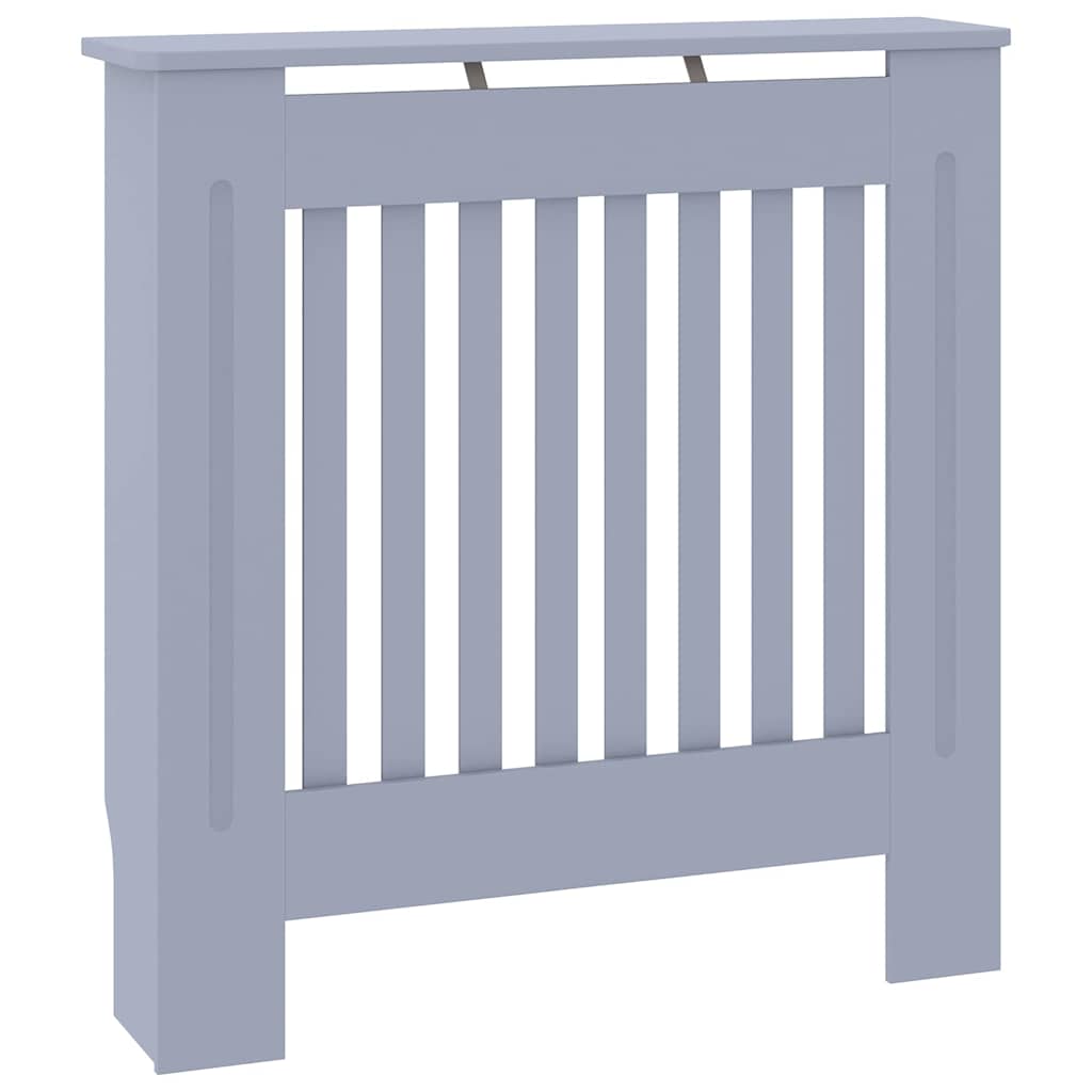 Radiátor fedezék 2 pcs szürke 78 x 19 x 81.5 cm faanyag