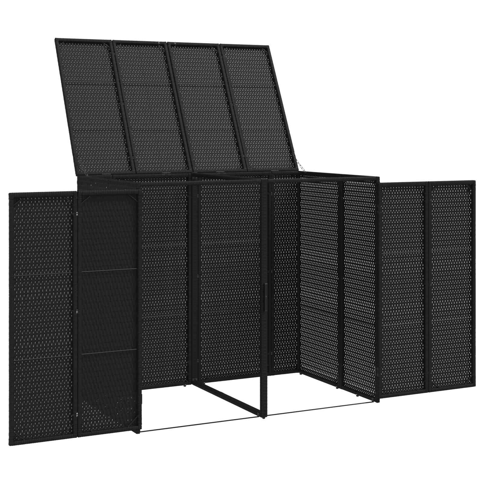 Kuka doboz 2 pcs fekete 130 x 80 x 115 cm polietilén