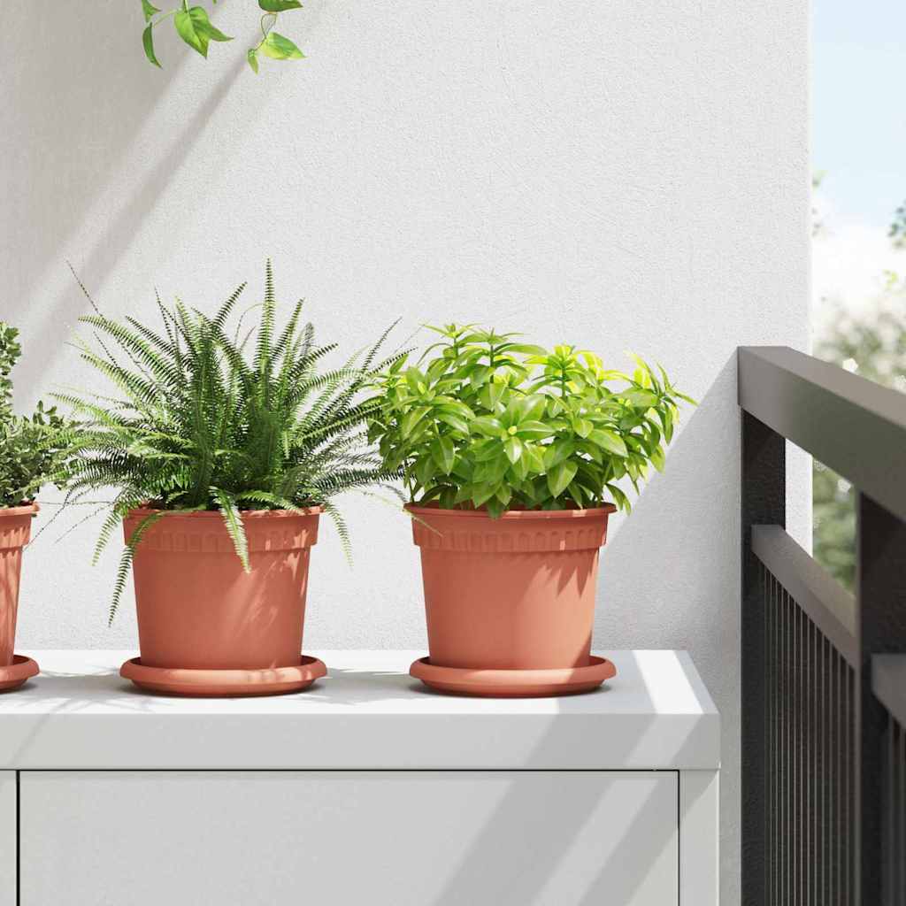 Növénycserép 6 pcs tégla vörös ø 15 x 12 cm műanyag