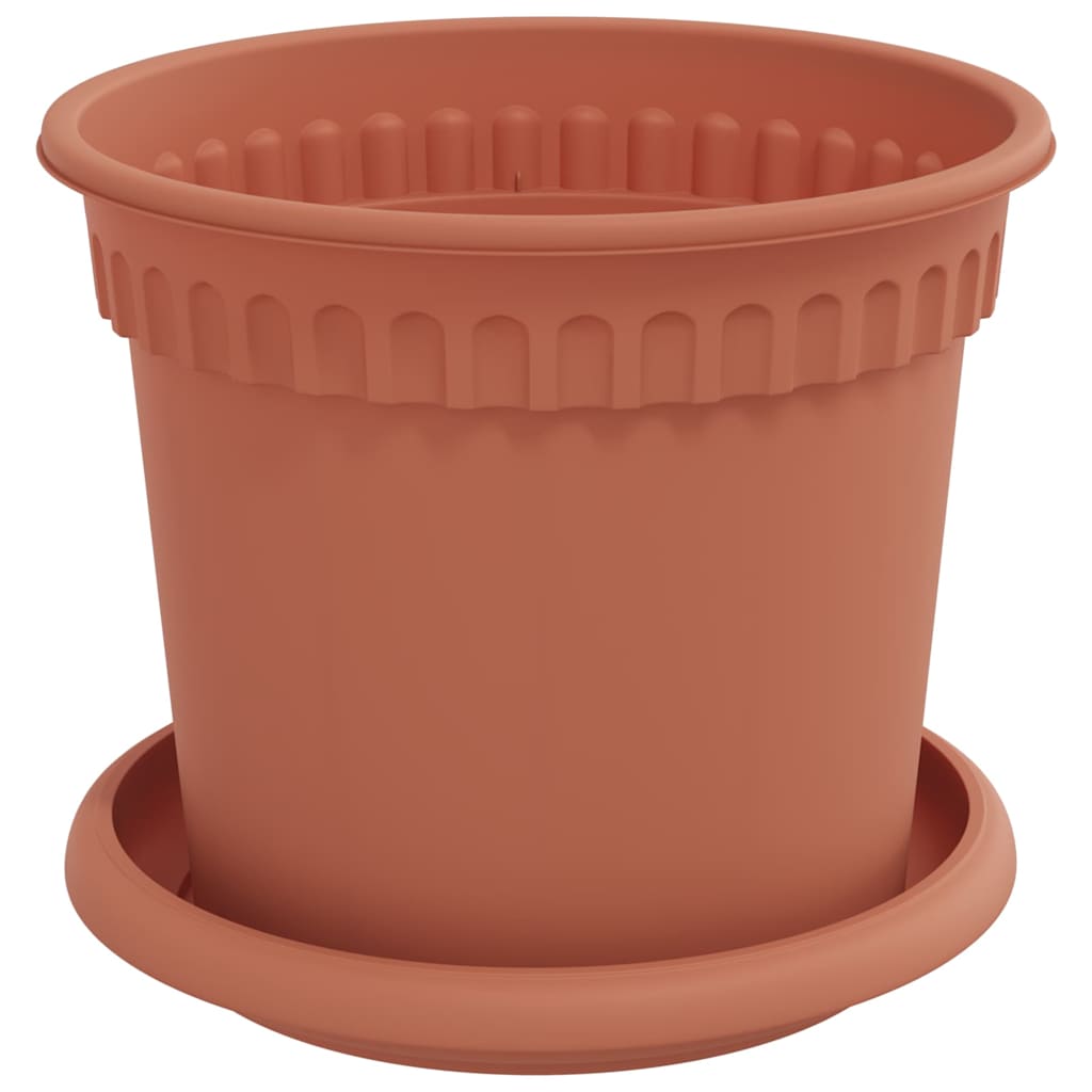 Növénycserép 6 pcs tégla vörös ø 15 x 12 cm műanyag