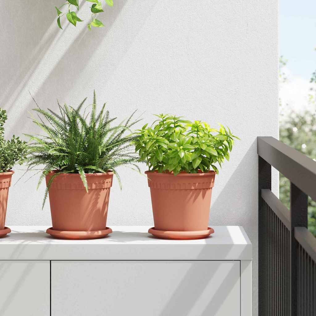 Növénycserép 6 pcs tégla vörös ø 17 x 14 cm műanyag