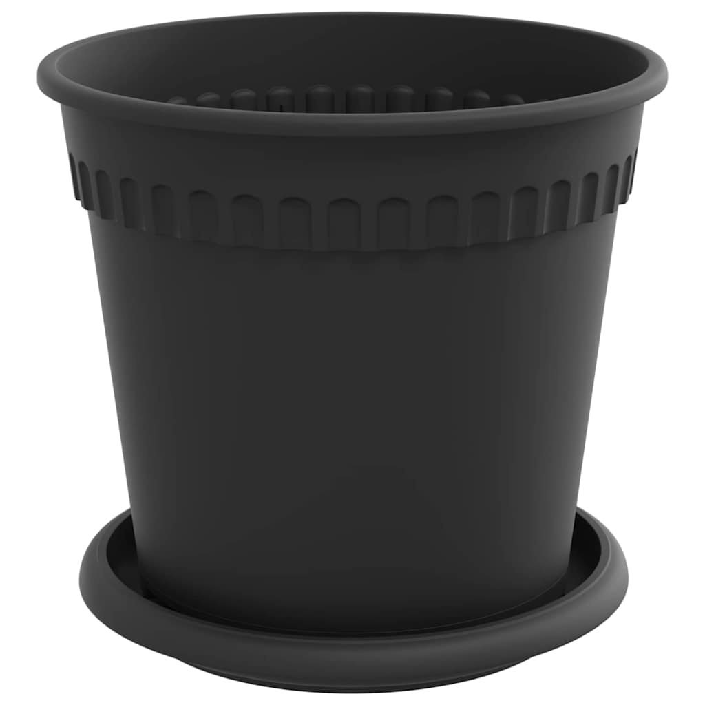 Növénycserép 6 pcs fekete ø 17 x 14 cm műanyag