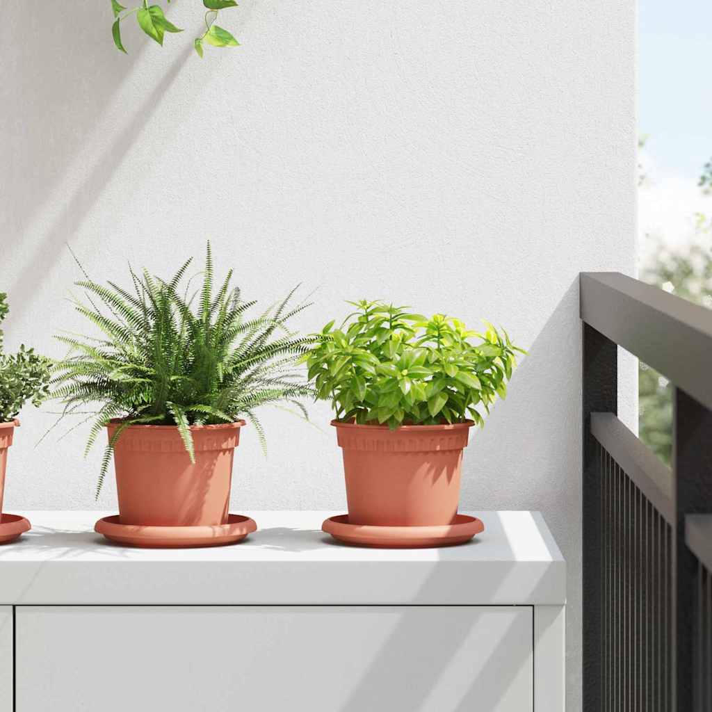 Növénycserép 24 pcs tégla vörös ø 12,5 x 10 cm műanyag