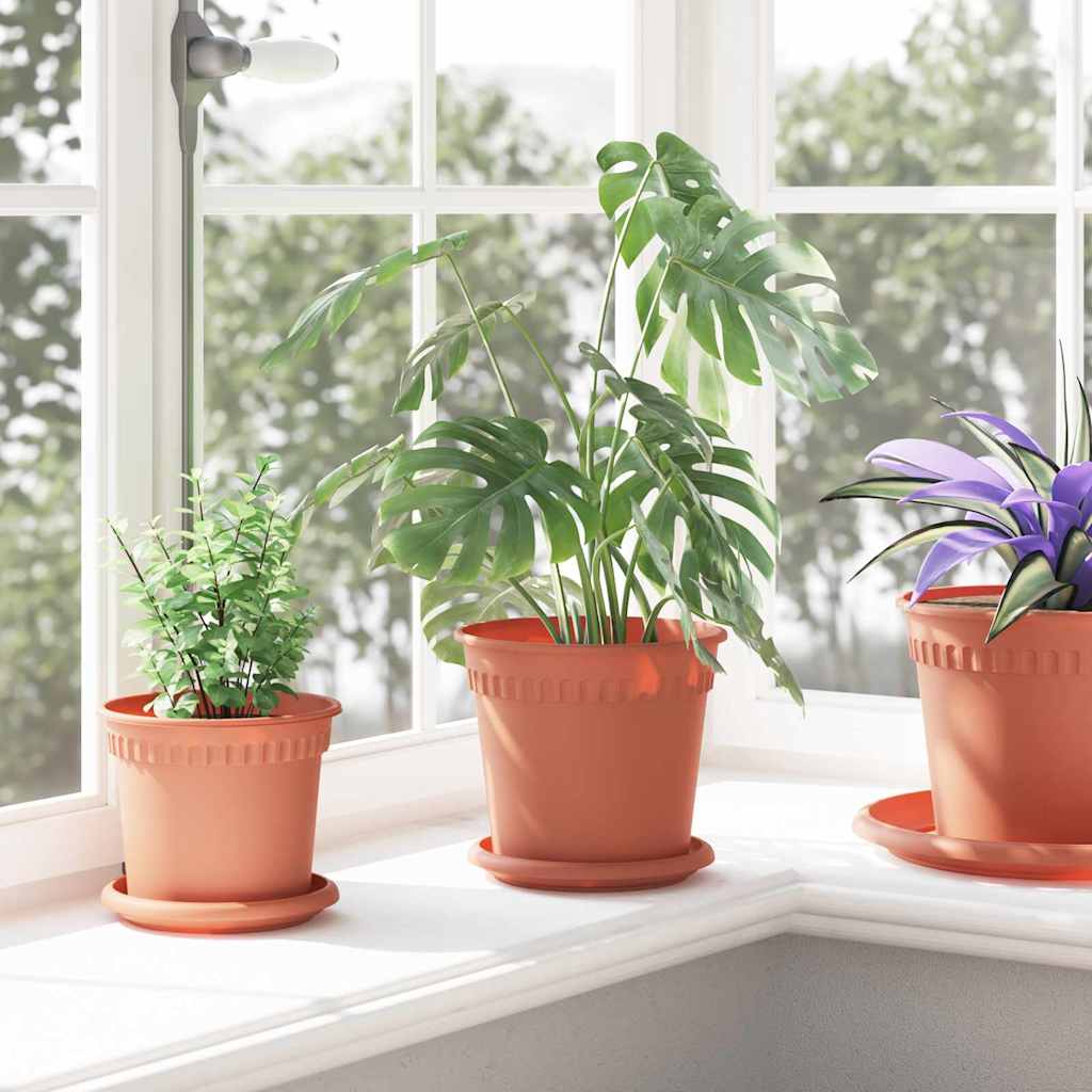 Növénycserép 24 pcs tégla vörös ø 17 x 14 cm műanyag