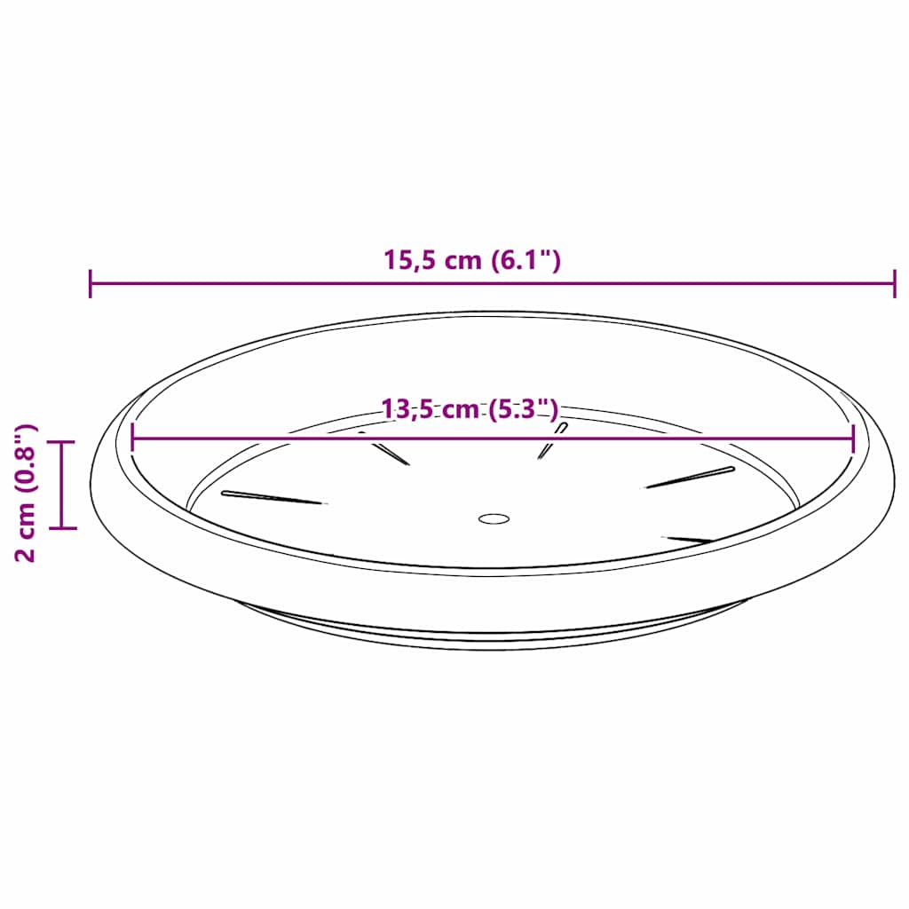 Növénycserép 24 pcs fekete ø 17 x 14 cm műanyag