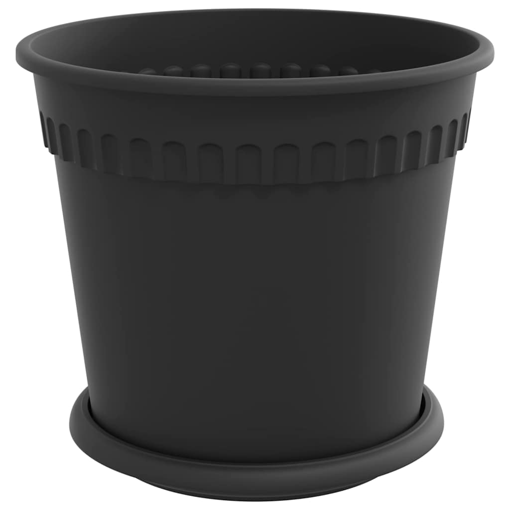 Növénycserép 24 pcs fekete ø 19 x 16 cm műanyag