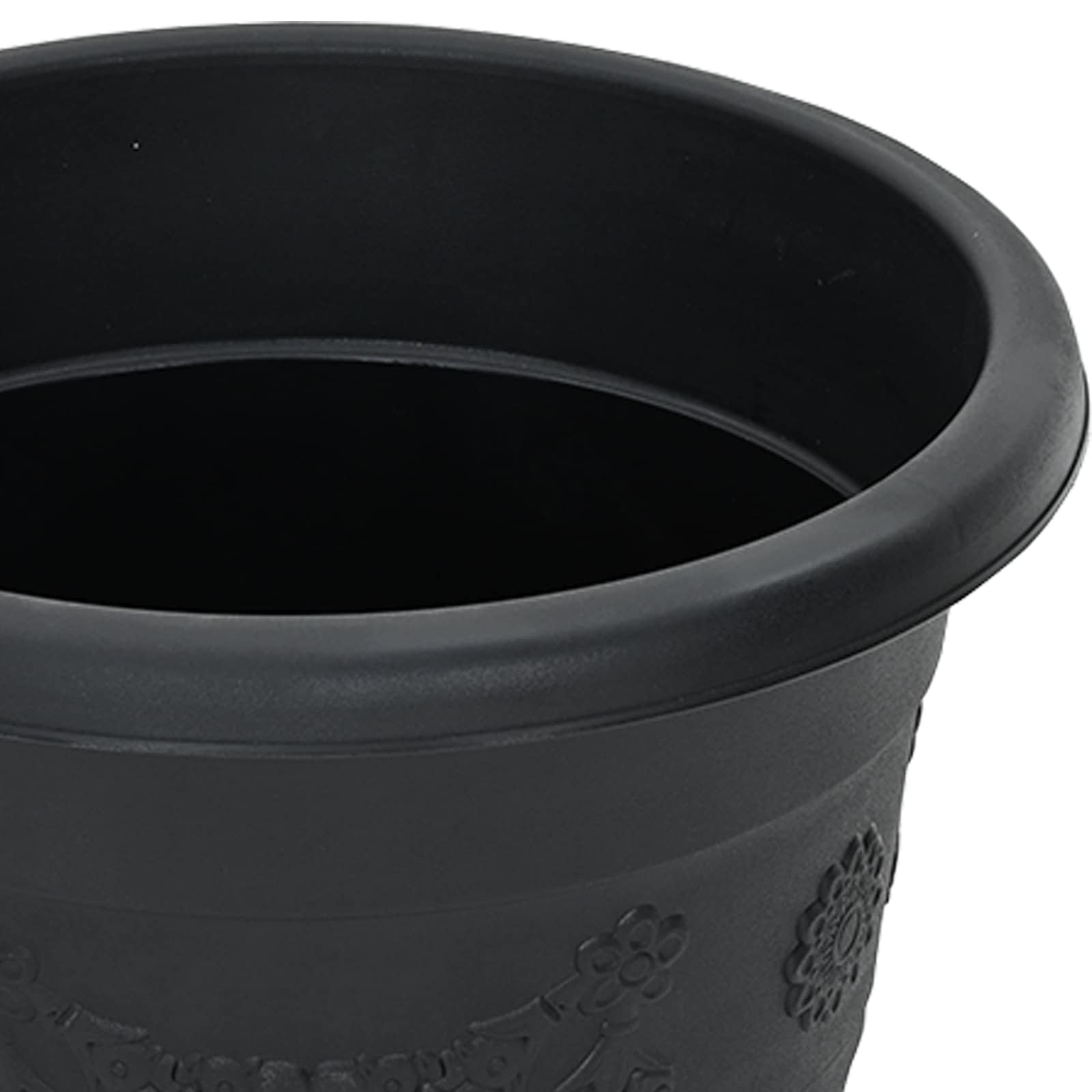 Növénycserép 6 pcs fekete ø 30 x 25 cm műanyag