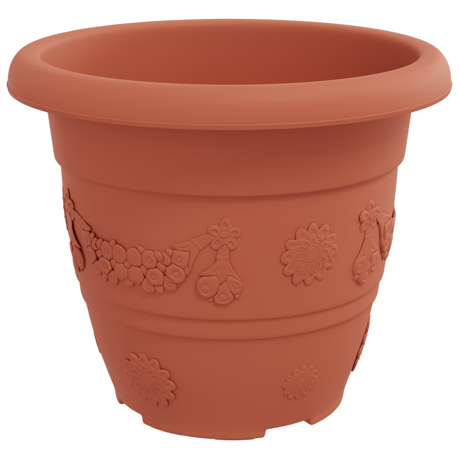 Növénycserép 24 pcs tégla vörös ø 26 x 21.5 cm műanyag