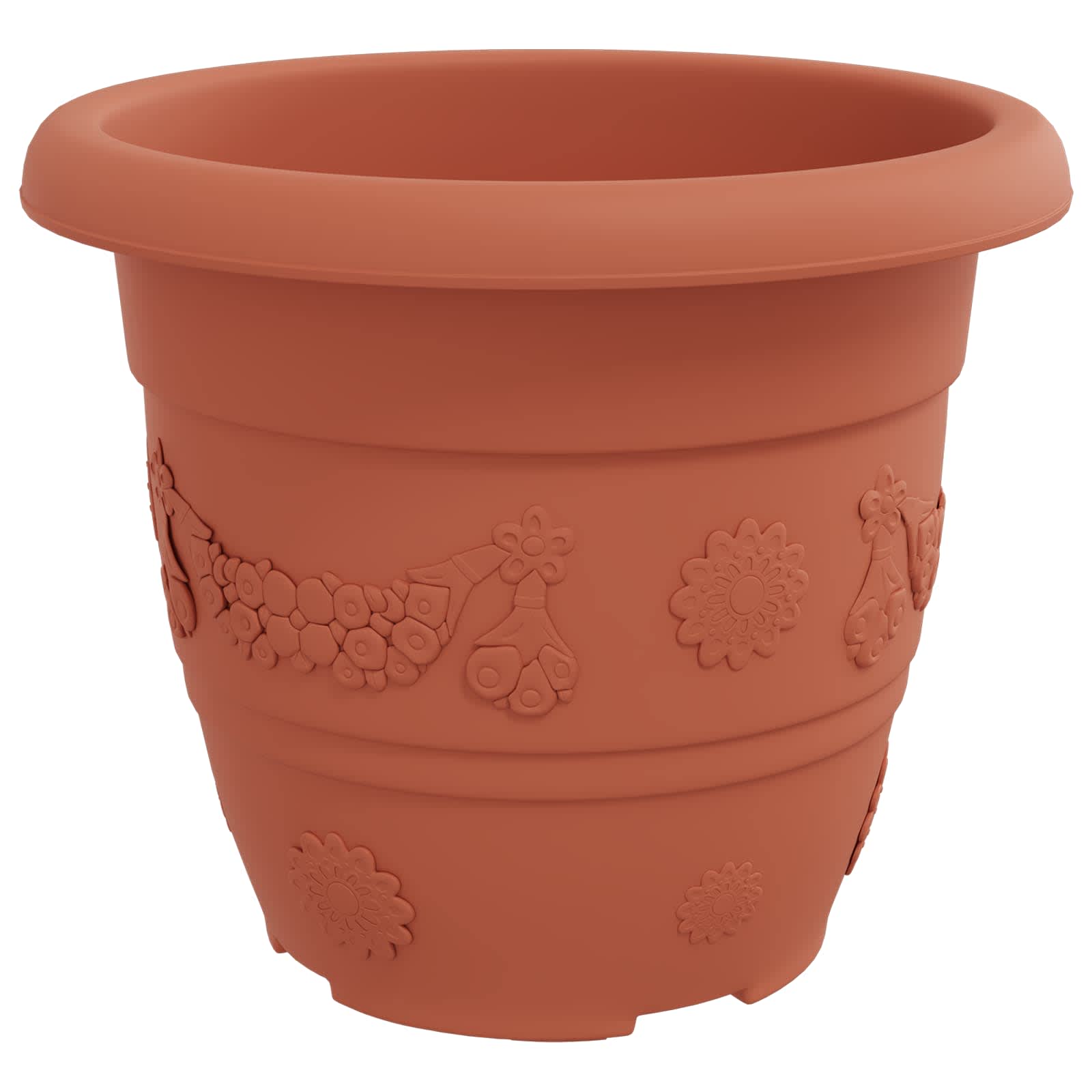 Növénycserép 24 pcs tégla vörös ø 30 x 25 cm műanyag