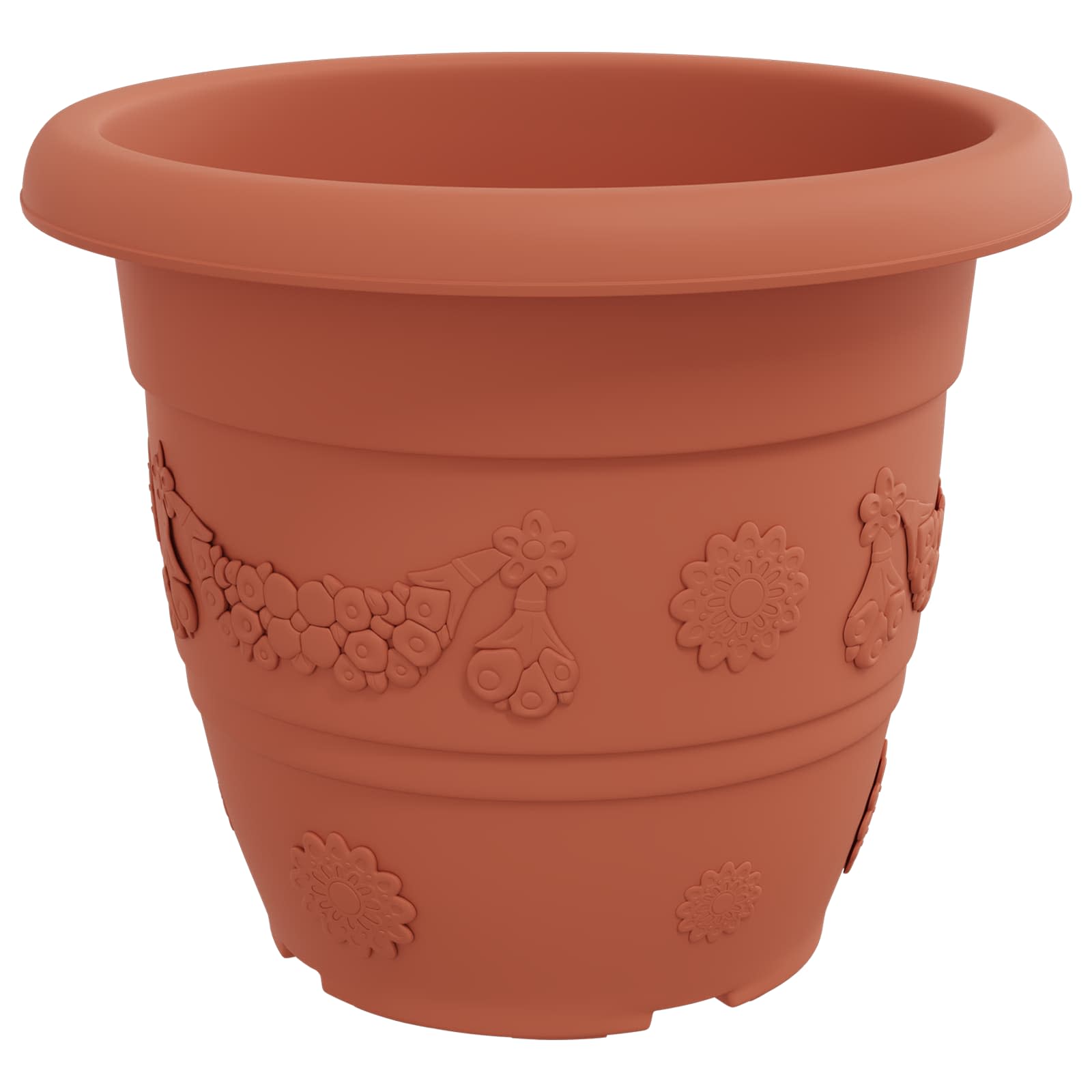 Növénycserép 24 pcs tégla vörös ø 34 x 28 cm műanyag