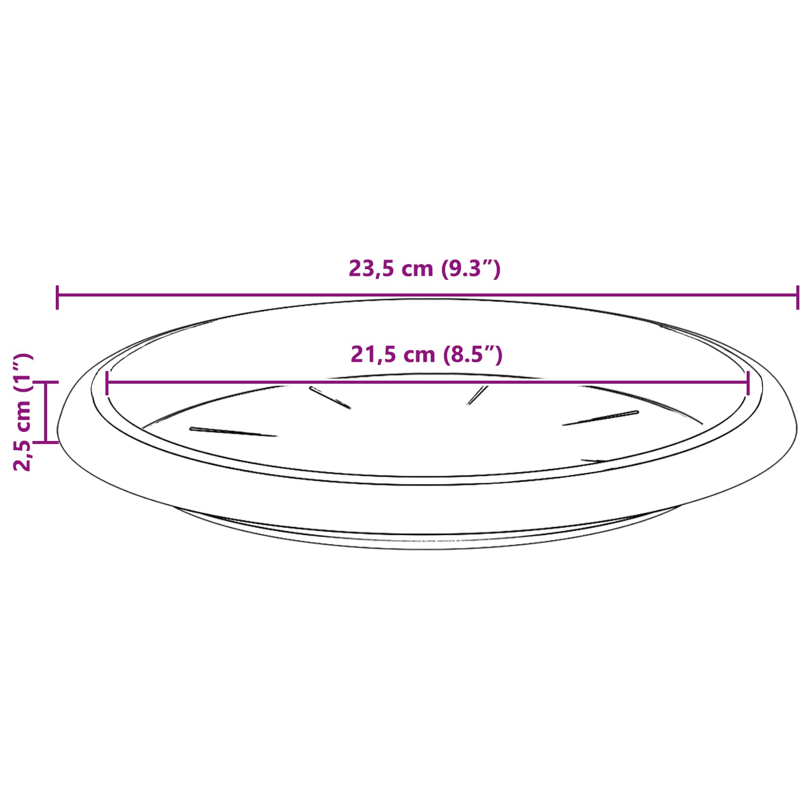 Növénycserép 24 pcs tégla vörös ø 34 x 28 cm műanyag