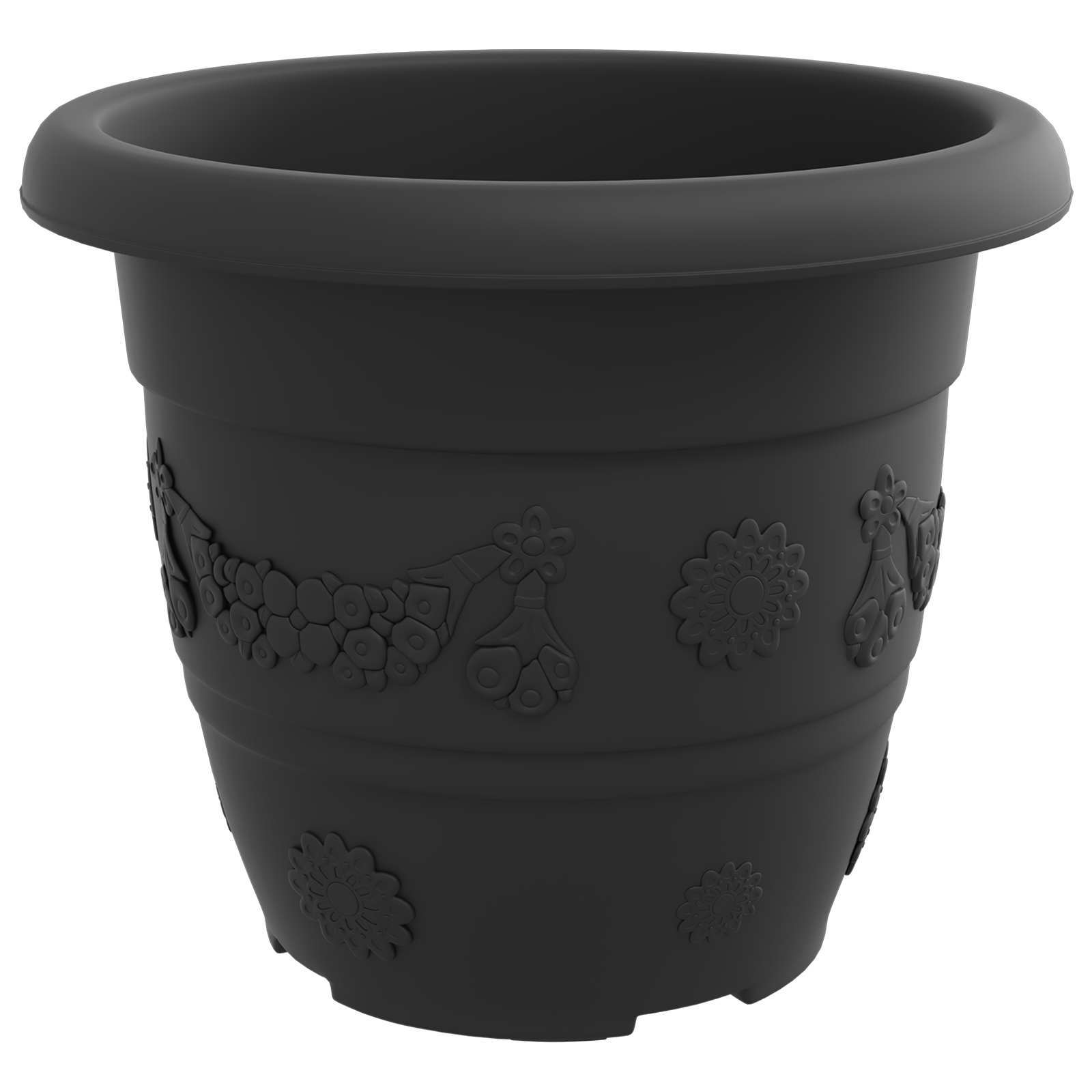 Növénycserép 24 pcs fekete ø 30 x 25 cm műanyag