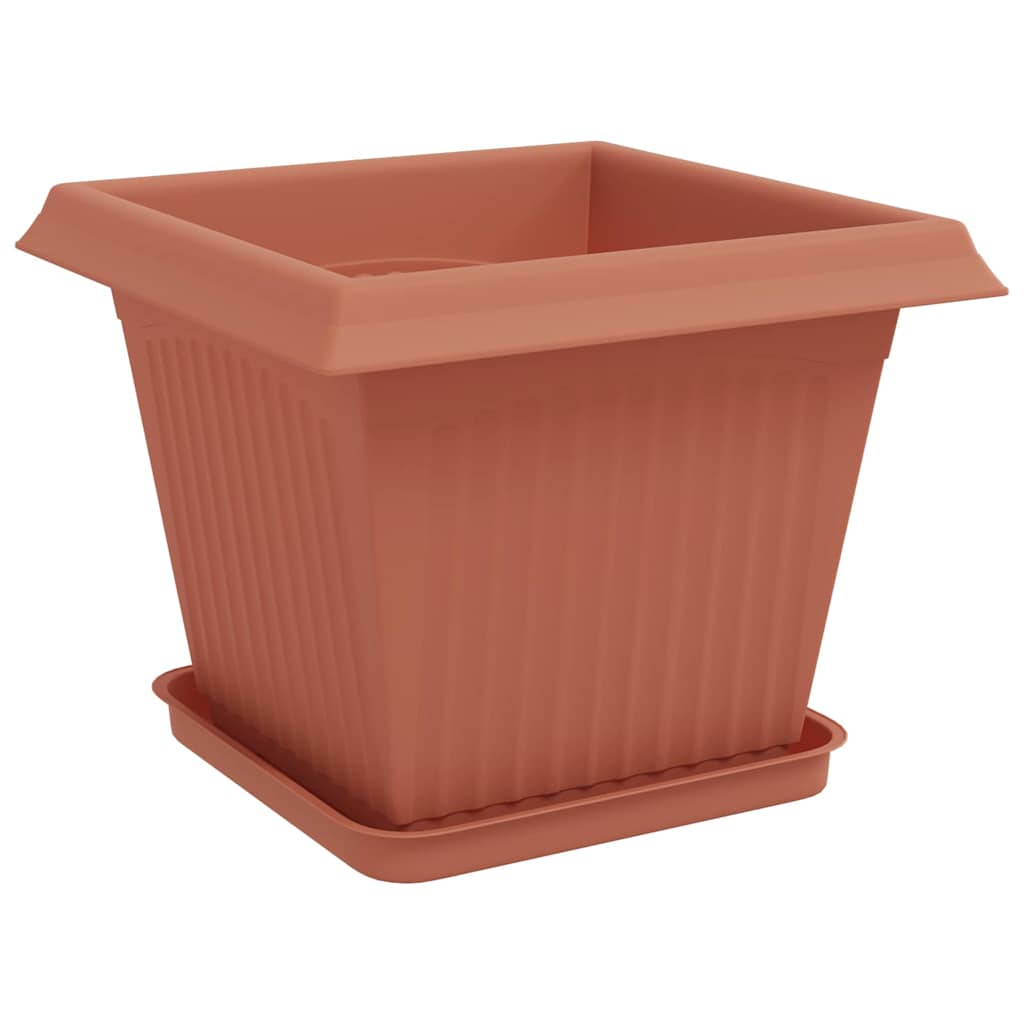 Növénycserép 6 pcs tégla vörös 33 x 33 x 26 cm műanyag