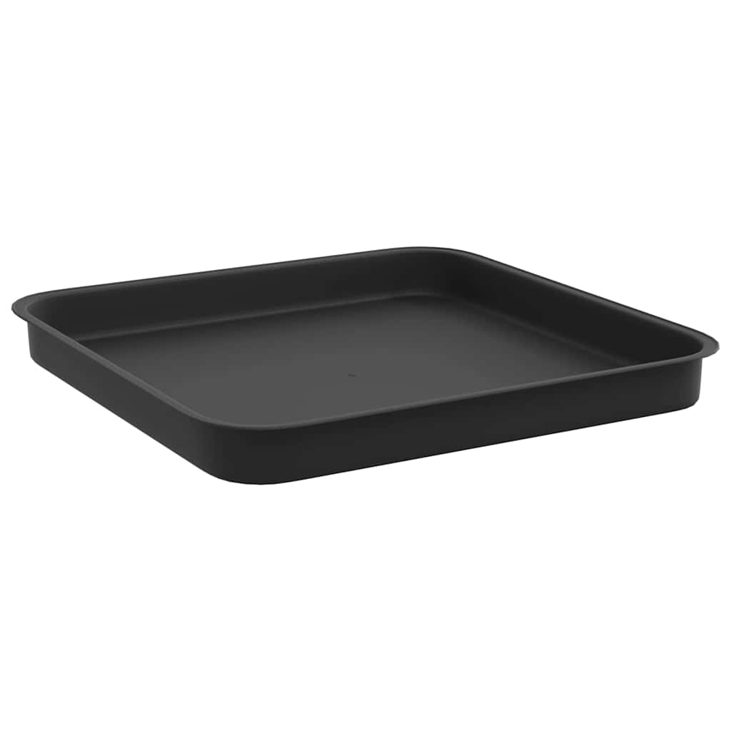 Növénycserép 6 pcs fekete 33 x 33 x 26 cm műanyag