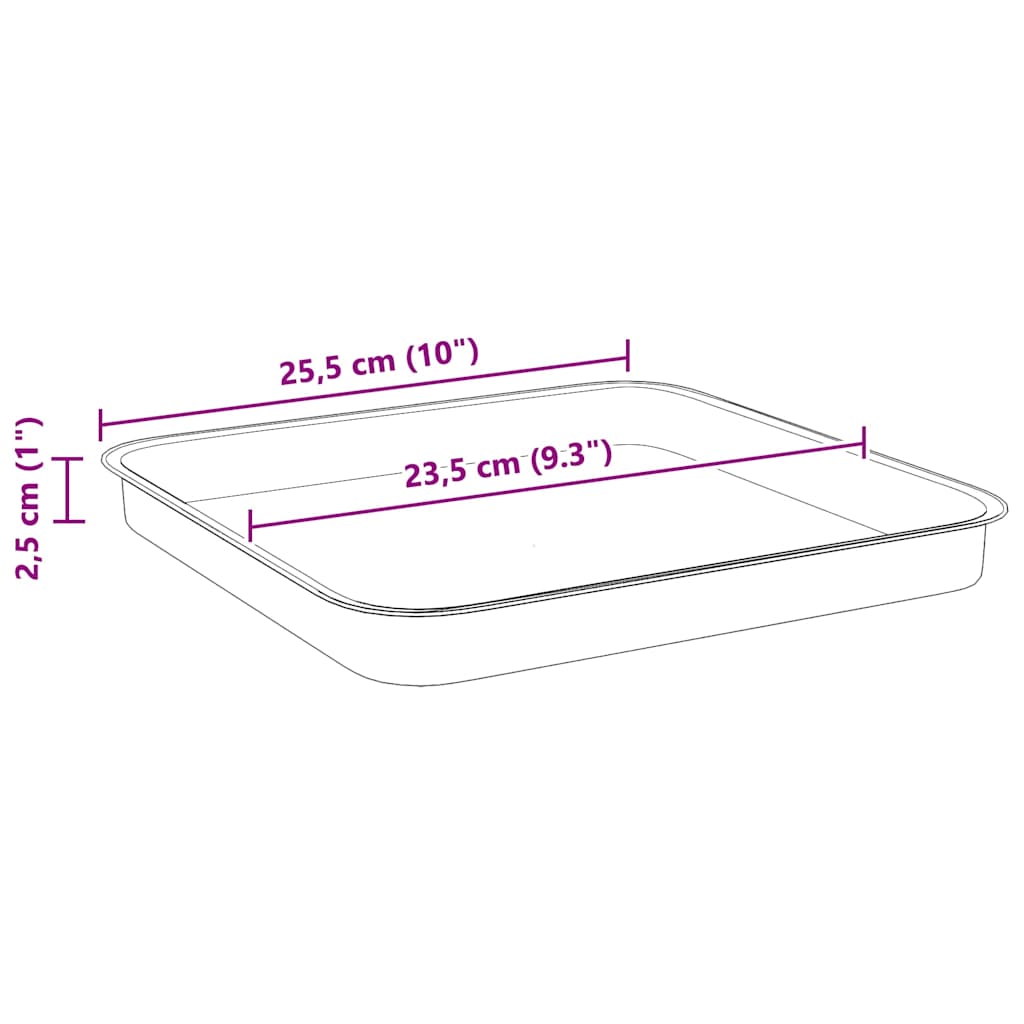 Növénycserép 6 pcs fekete 33 x 33 x 26 cm műanyag